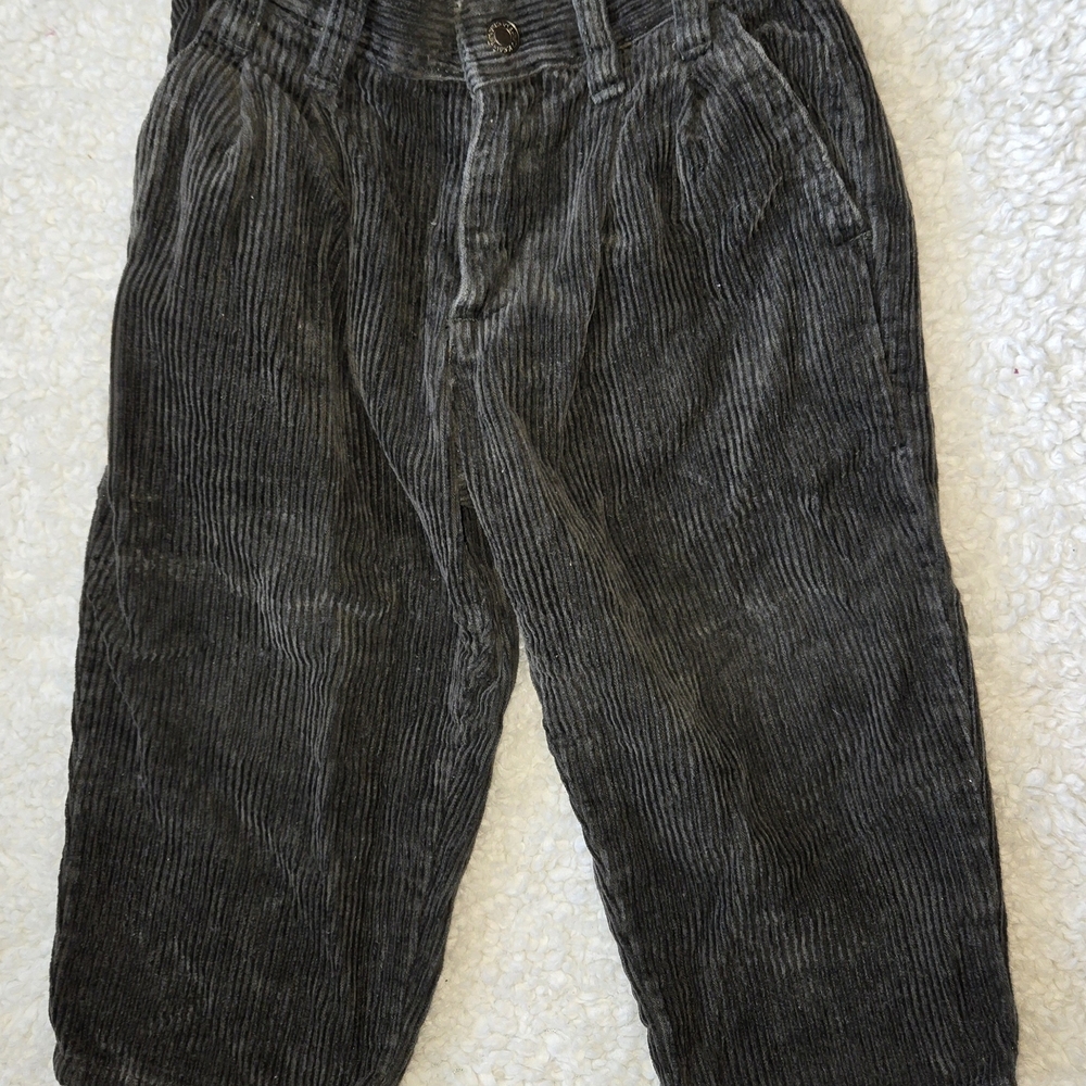 GAP Vintage 90's Kids Corduroy Pants in Charcoal EUC Boys Size 2